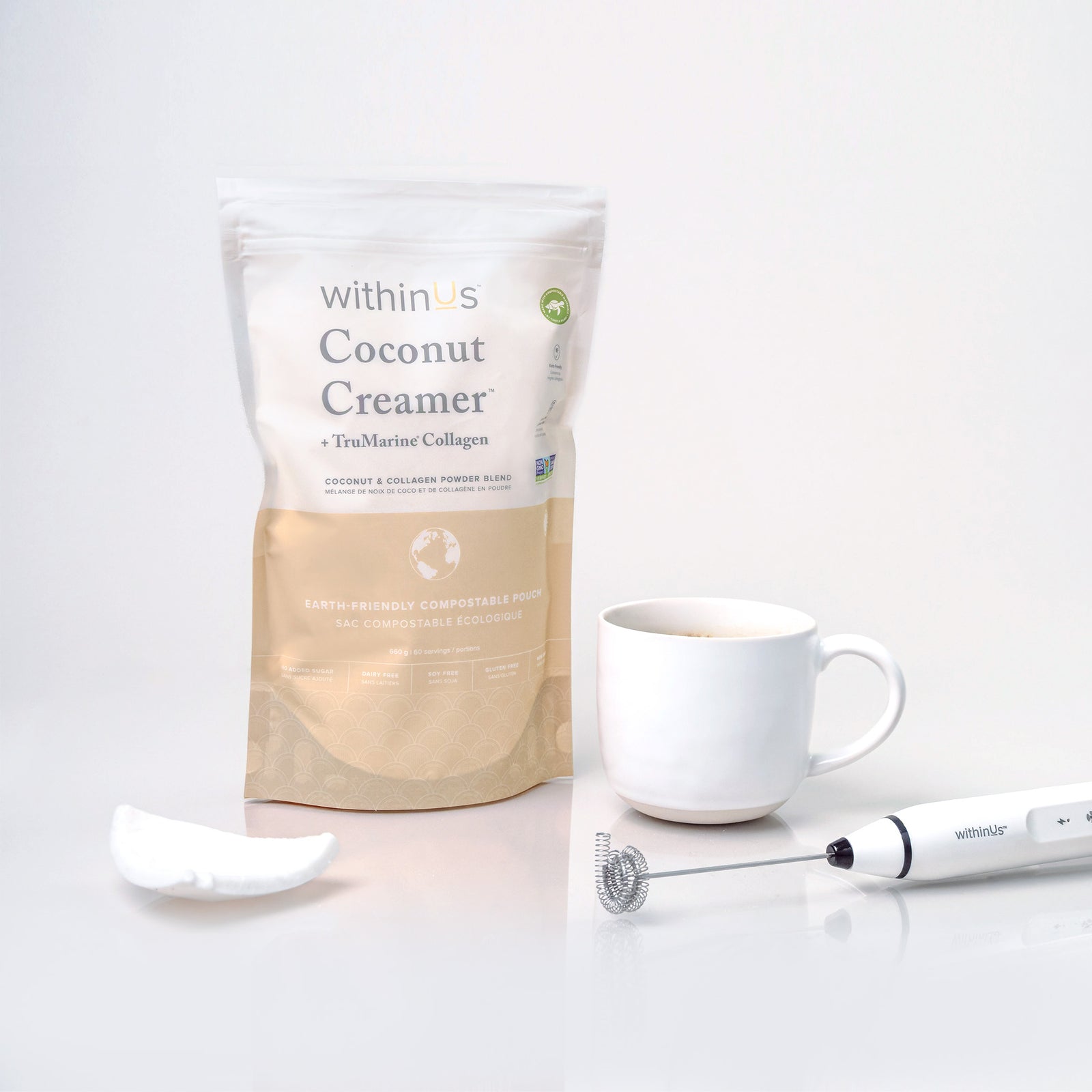 Coconut Creamer + TruMarine® Collagen Compostable Pouch - 60 Servings