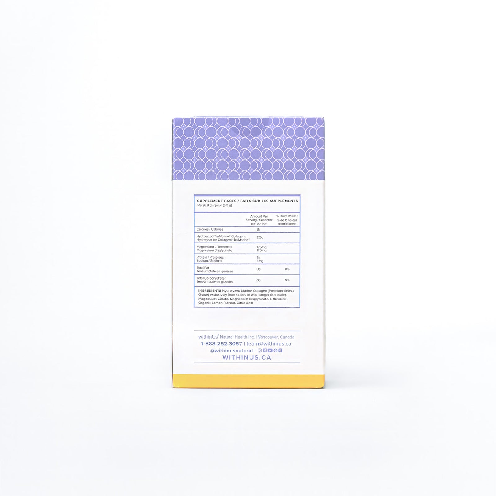 Magnesium L-Threonate + TruMarine® Collagen Box LEMON - 14 Stick Packs