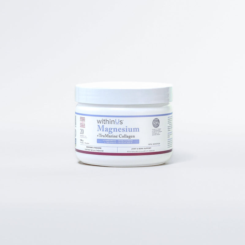 Magnesium L-Threonate + TruMarine® Collagen Jar - RASPBERRY - 20 Servings