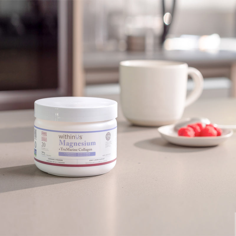 Magnesium L-Threonate + TruMarine® Collagen Jar - RASPBERRY - 20 Servings