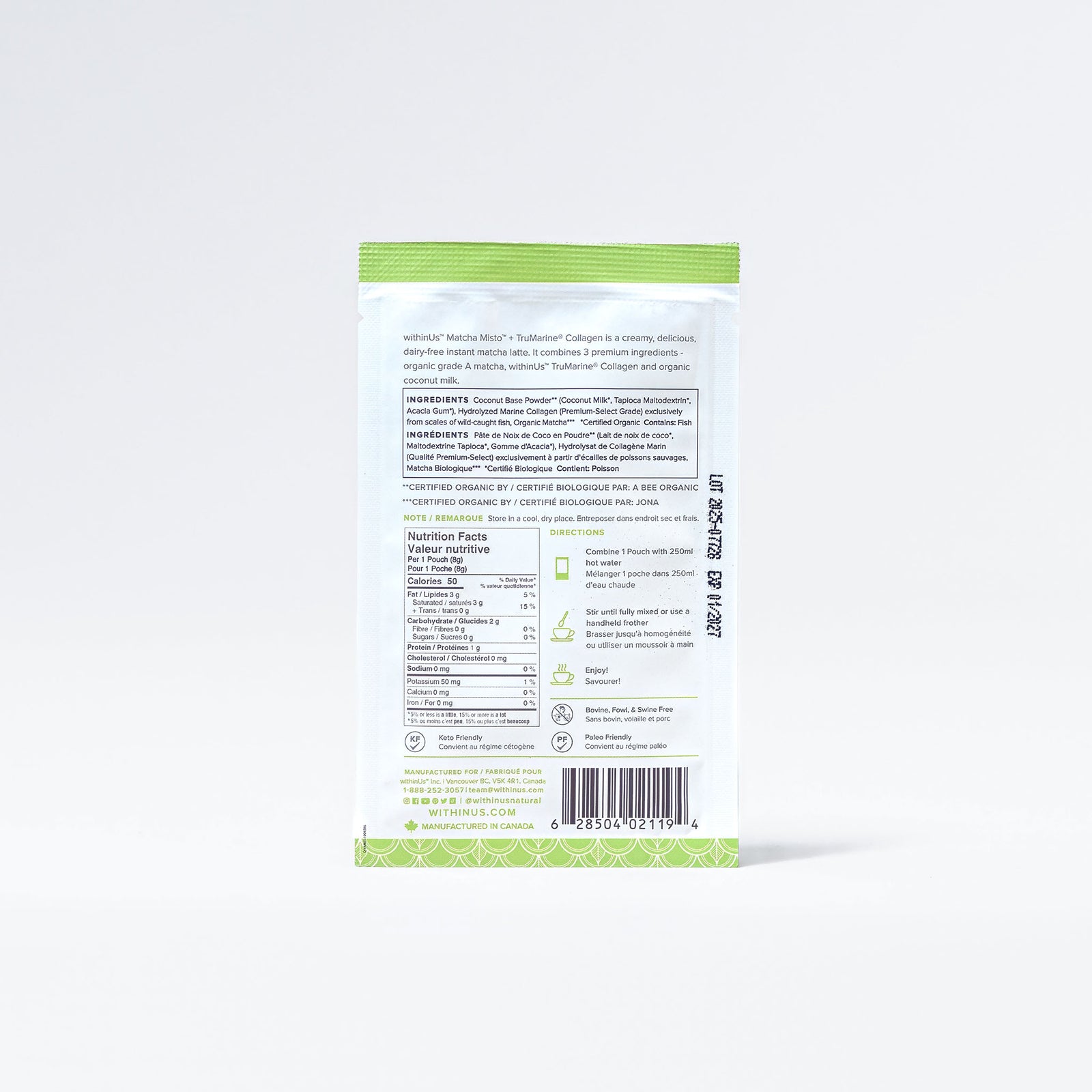 Matcha Misto + TruMarine® Collagen Sample