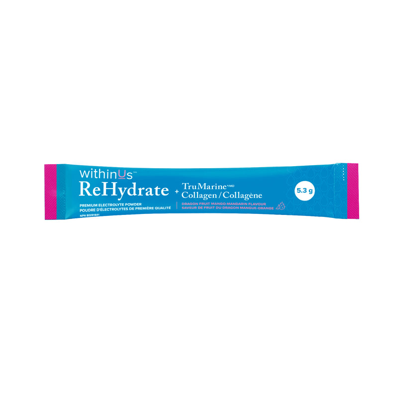 ReHydrate + TruMarine® Collagen DRAGONFRUIT MANGO MANDARIN Sample