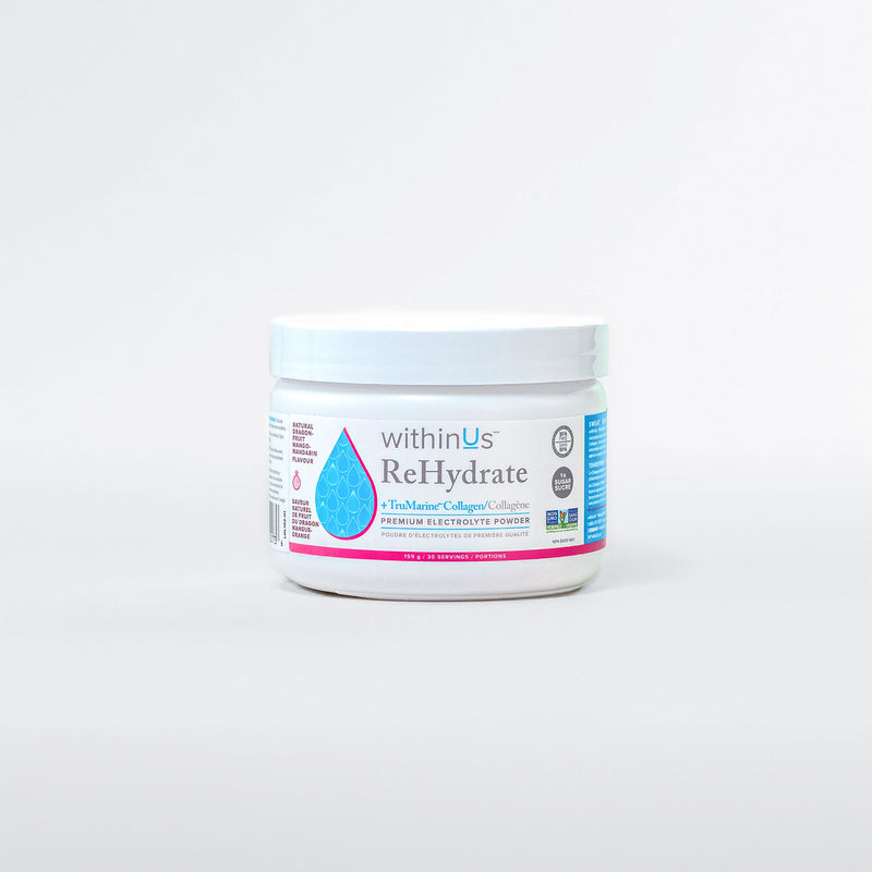ReHydrate + TruMarine® Collagen Jar DRAGONFRUIT MANGO MANDARIN - 30 Servings