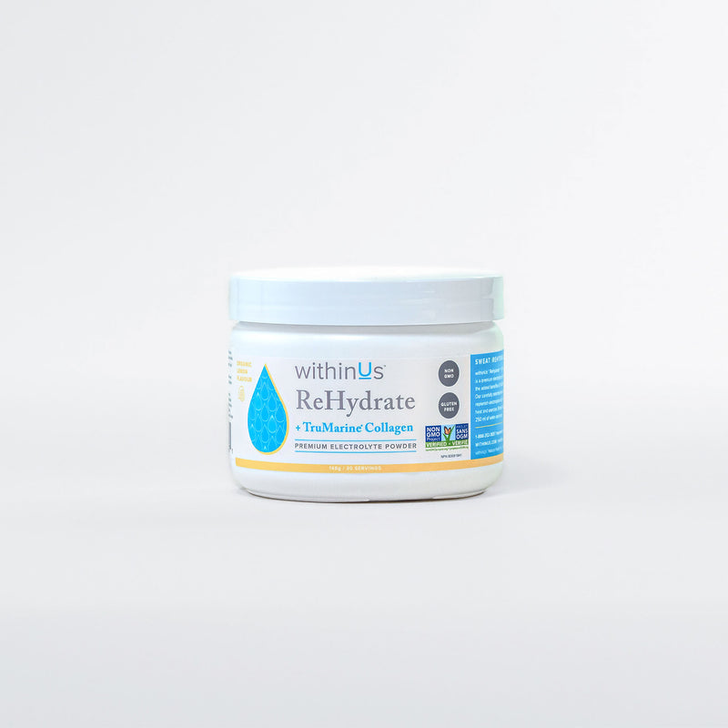 ReHydrate + TruMarine® Collagen Jar - LEMON - 30 Servings