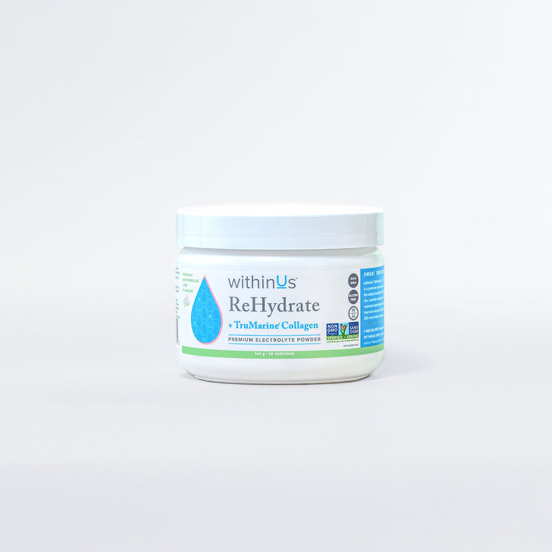 ReHydrate + TruMarine® Collagen Jar - WATERMELON LIME - 30 Servings