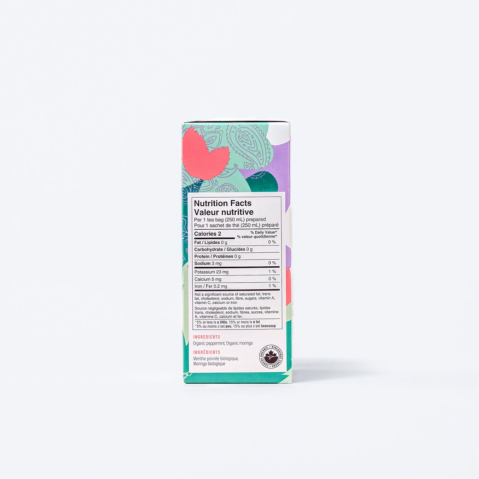 Organic Moringa Mint Herbal Tea - Pyramid Tea Bags