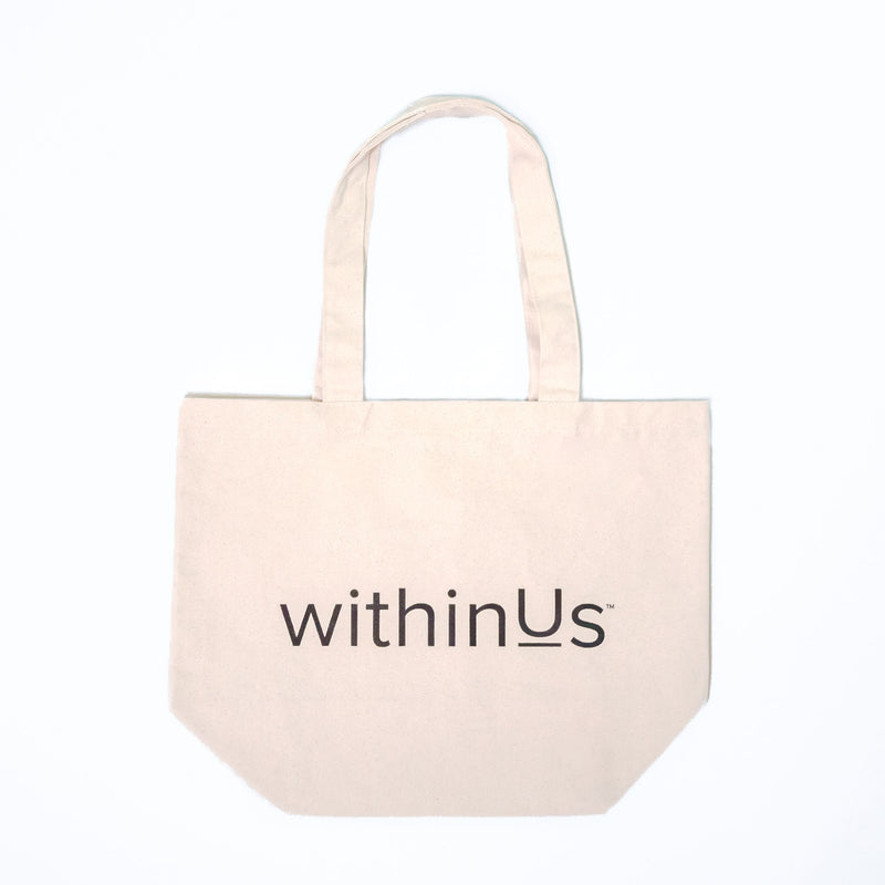 withinUs® Large Canvas Tote Bag