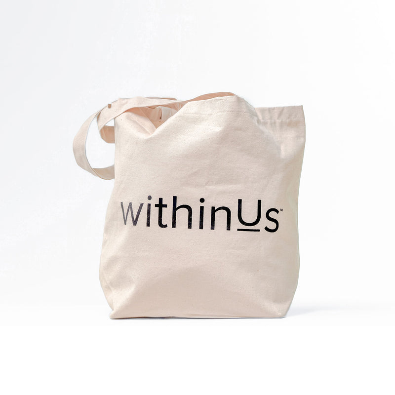 withinUs® Large Canvas Tote Bag