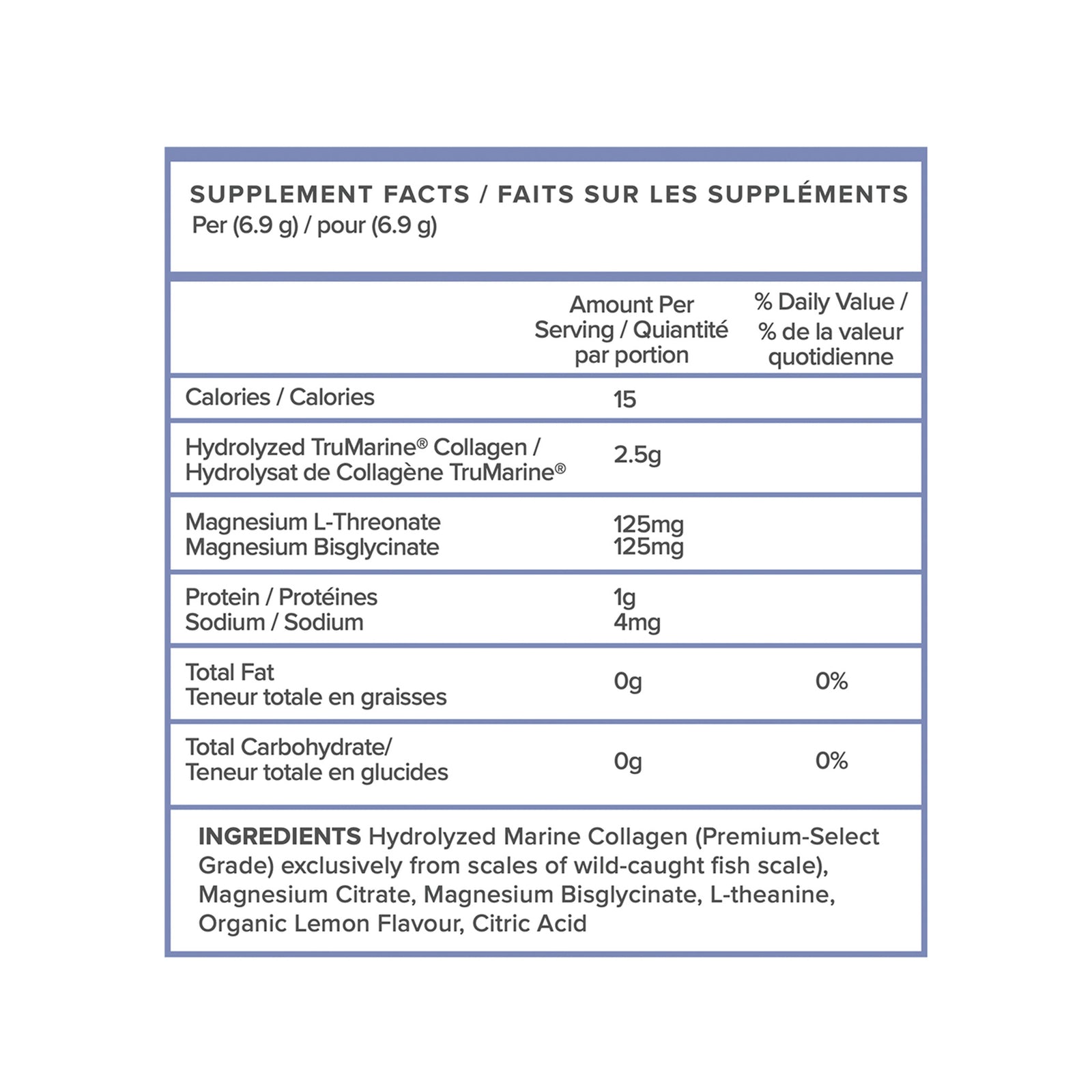 Magnesium L-Threonate + TruMarine® Collagen LEMON Sample