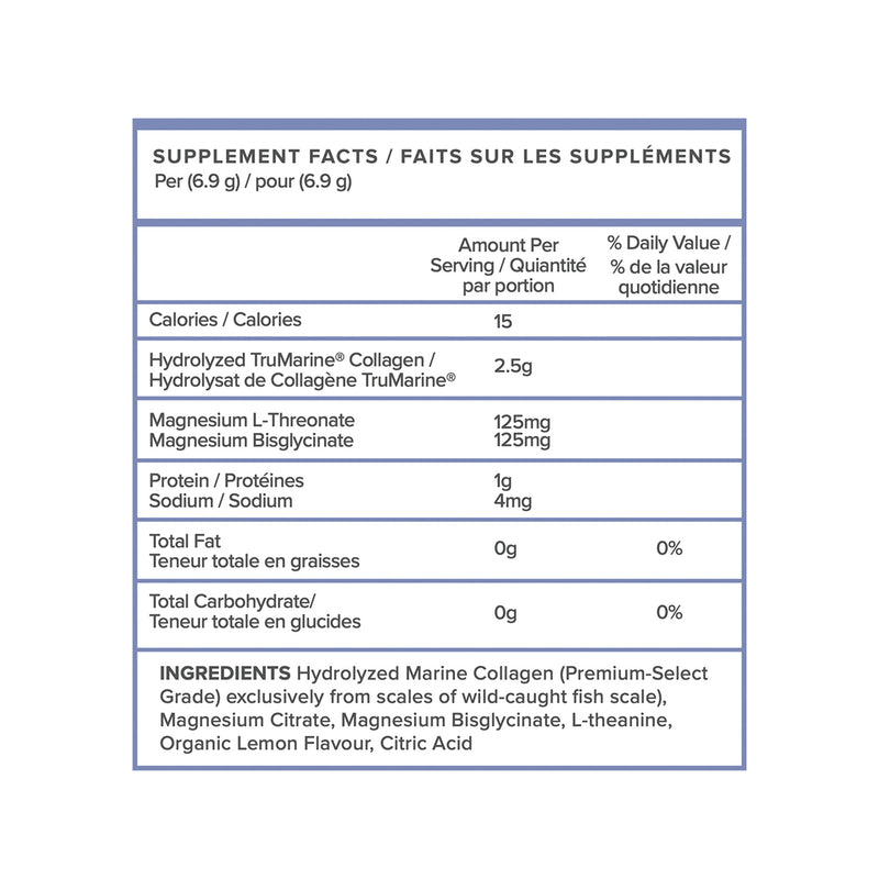 Magnesium L-Threonate + TruMarine® Collagen LEMON Sample