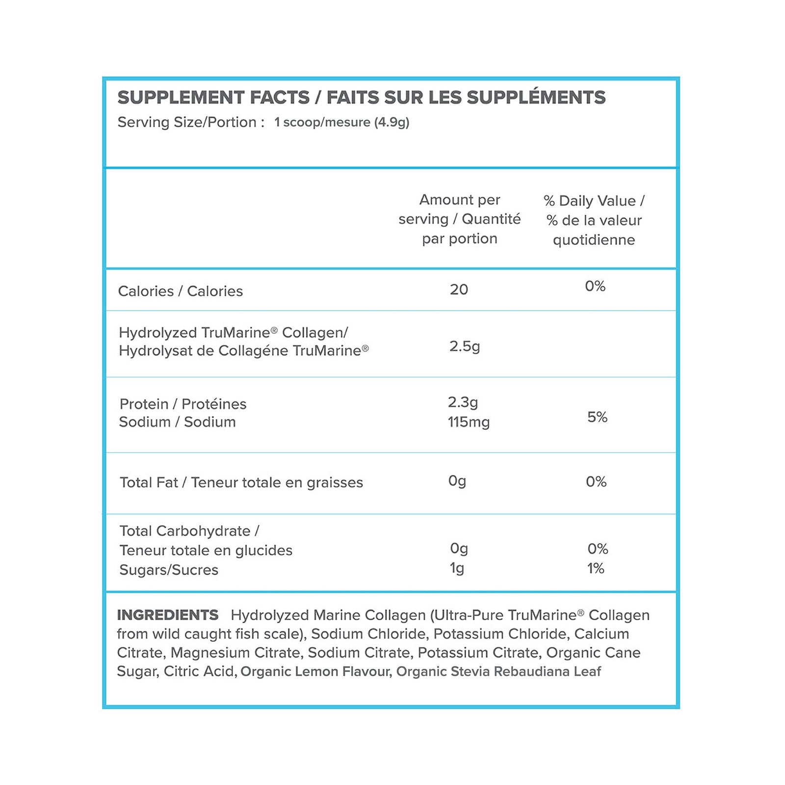 ReHydrate + TruMarine® Collagen Jar - LEMON - 30 Servings