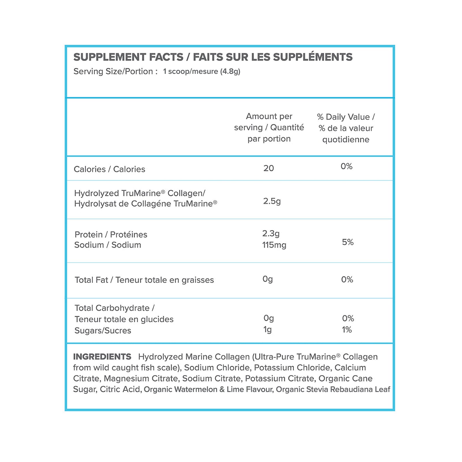 ReHydrate + TruMarine® Collagen Jar - WATERMELON LIME - 30 Servings