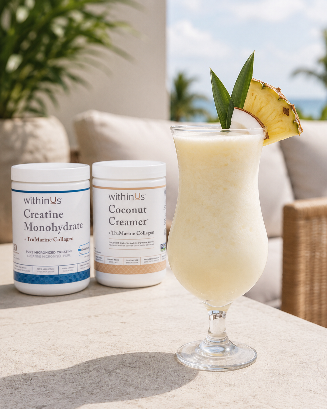 Piña Colada Functional Mocktail