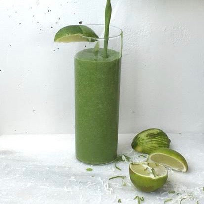 COLLAGEN-BOOSTING COCO-MANGO GREEN SMOOTHIE ~ KATE HORSMAN