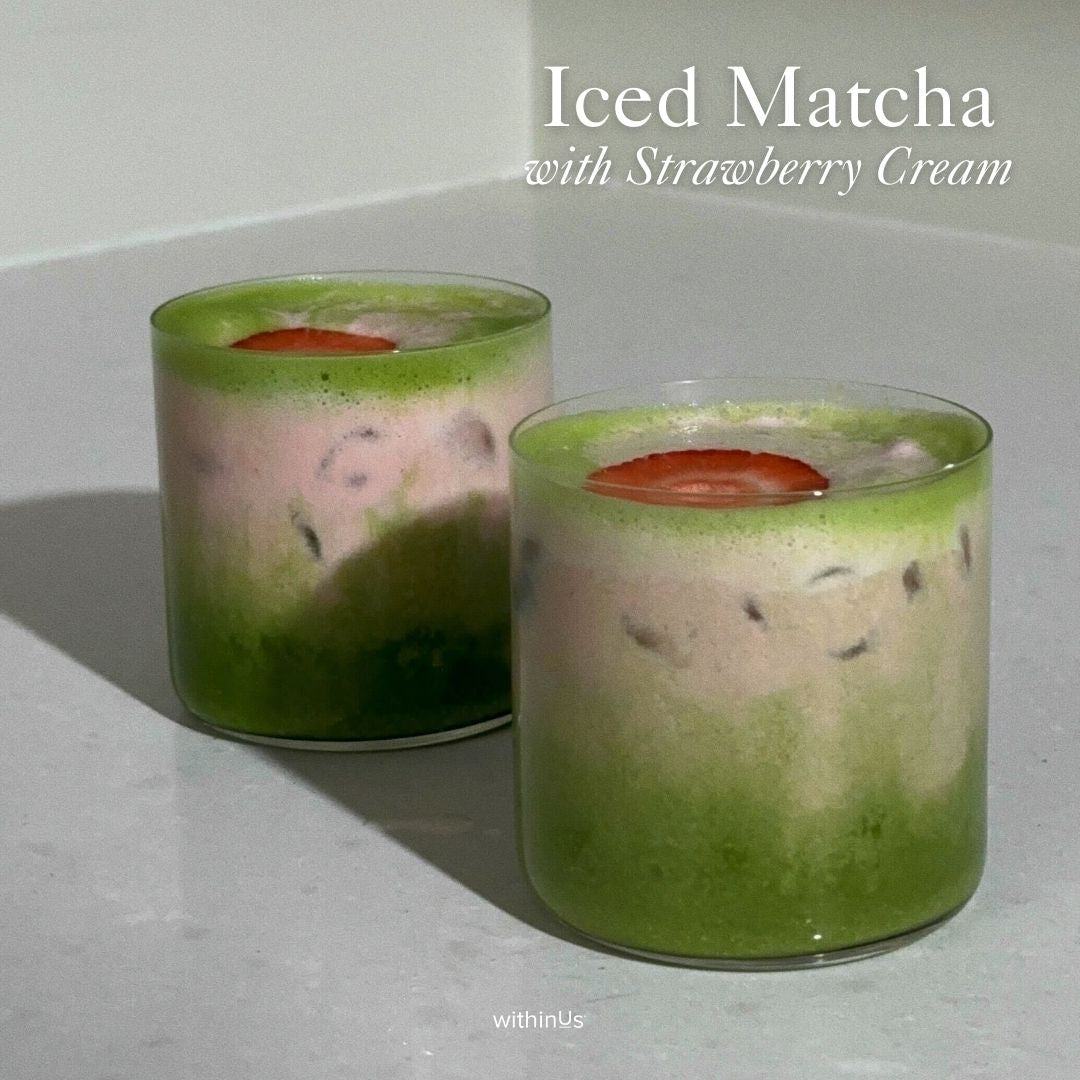 Iced Strawberry Matcha Cream