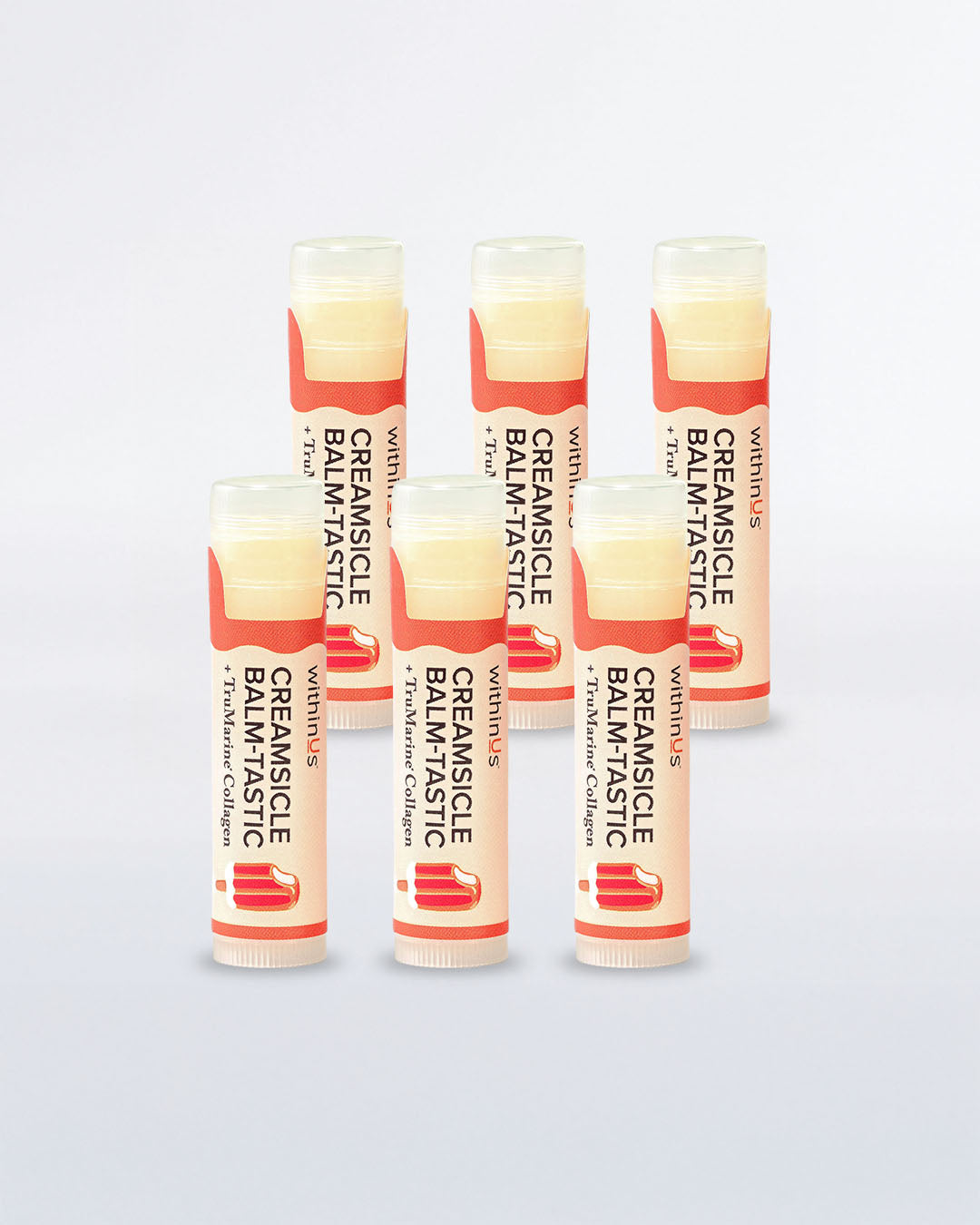 CREAMSICLE BALM-TASTIC - TruMarine® Collagen Lip Balm - 6 Pack