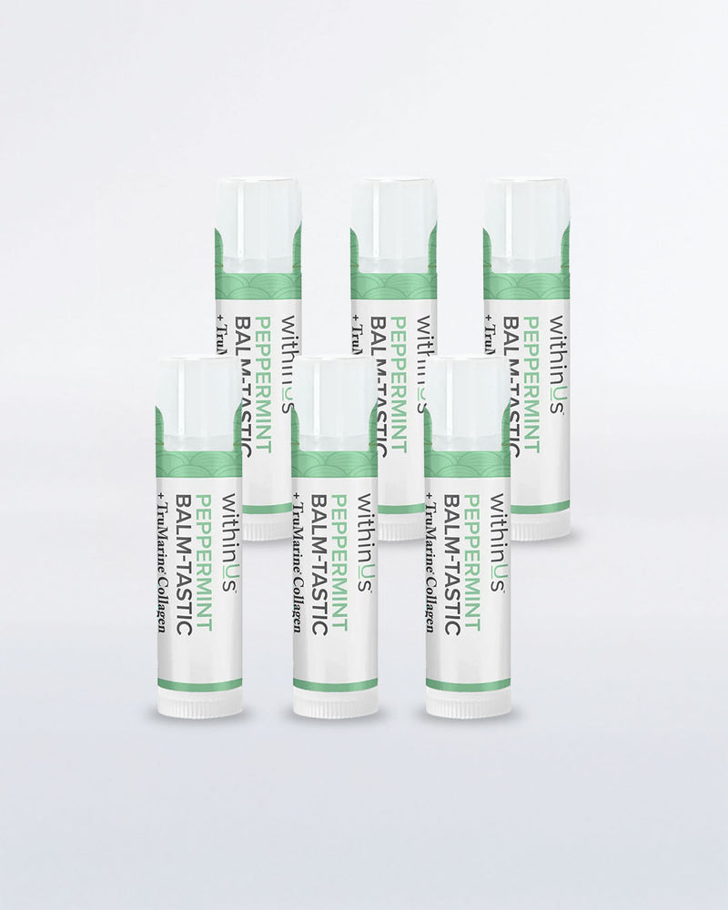 PEPPERMINT BALM-TASTIC - TruMarine® Collagen Lip Balm - 6 Pack