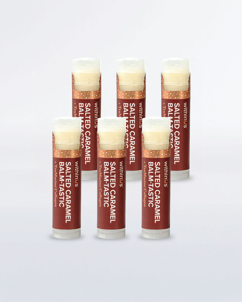 SALTED CARAMEL BALM-TASTIC - TruMarine® Collagen Lip Balm - 6 Pack