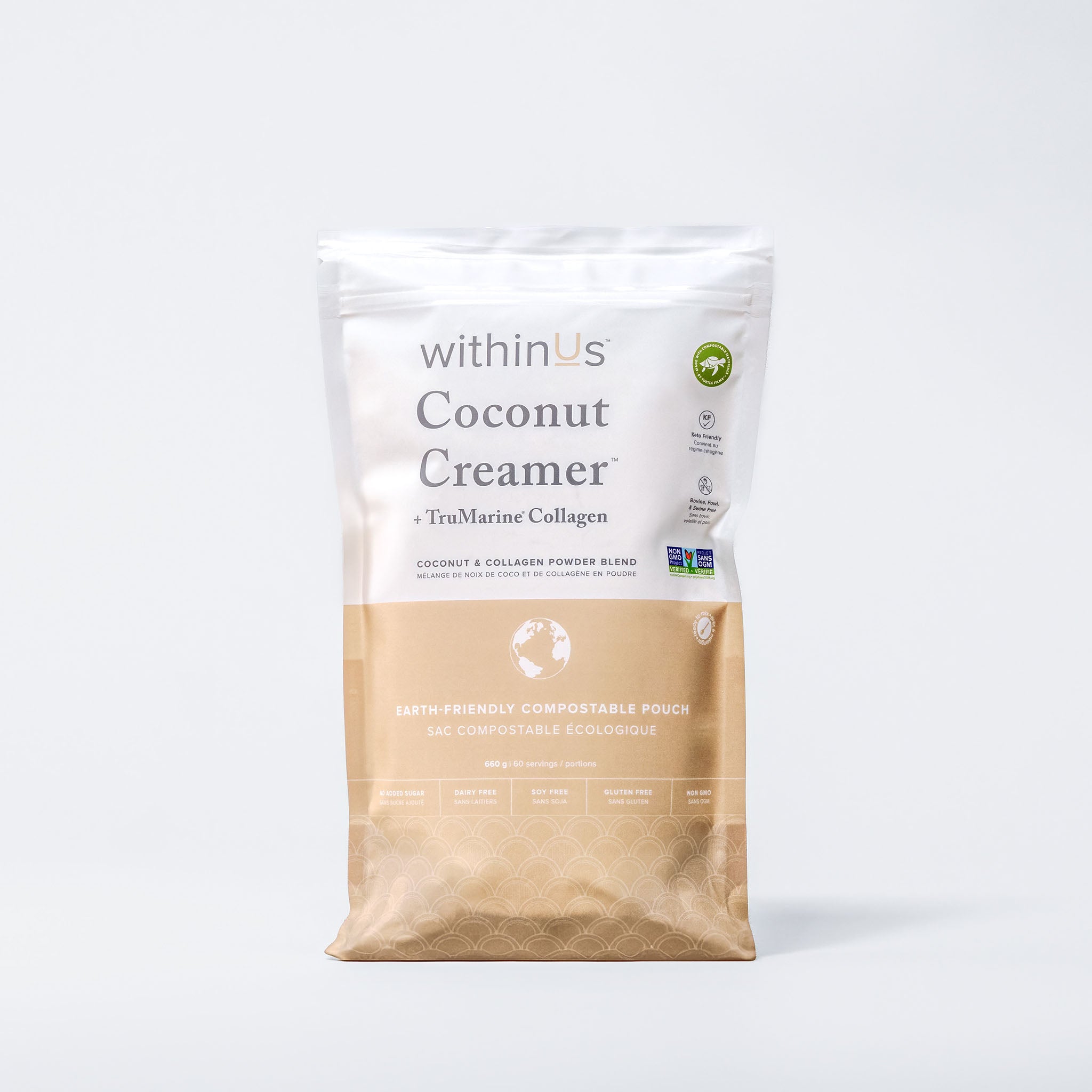 Coconut Creamer + TruMarine® Collagen Compostable Pouch - 60 Servings