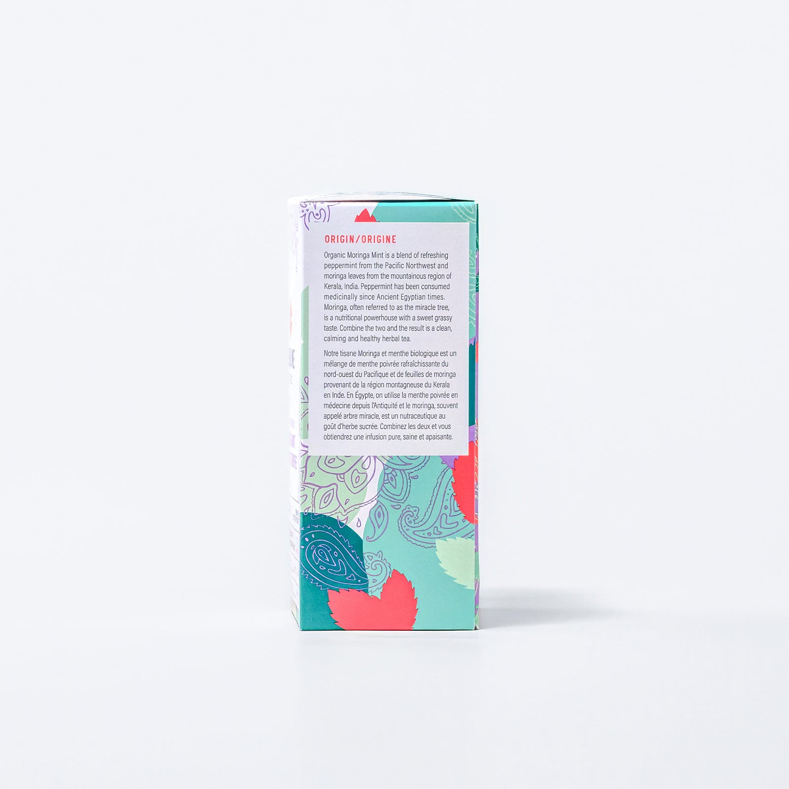 Organic Moringa Mint Herbal Tea - Pyramid Tea Bags