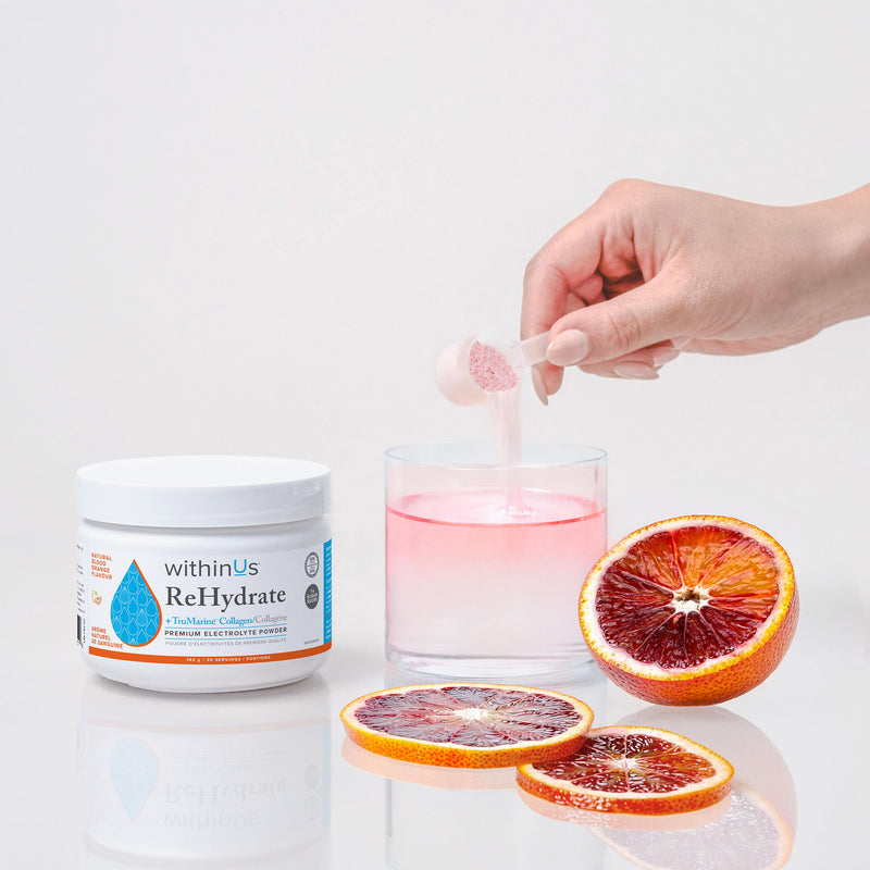ReHydrate + TruMarine® Collagen Jar BLOOD ORANGE - 30 Servings