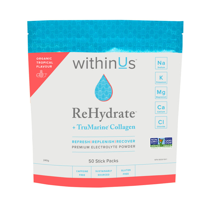 ReHydrate + TruMarine® 胶原蛋白热带 - 50 支装