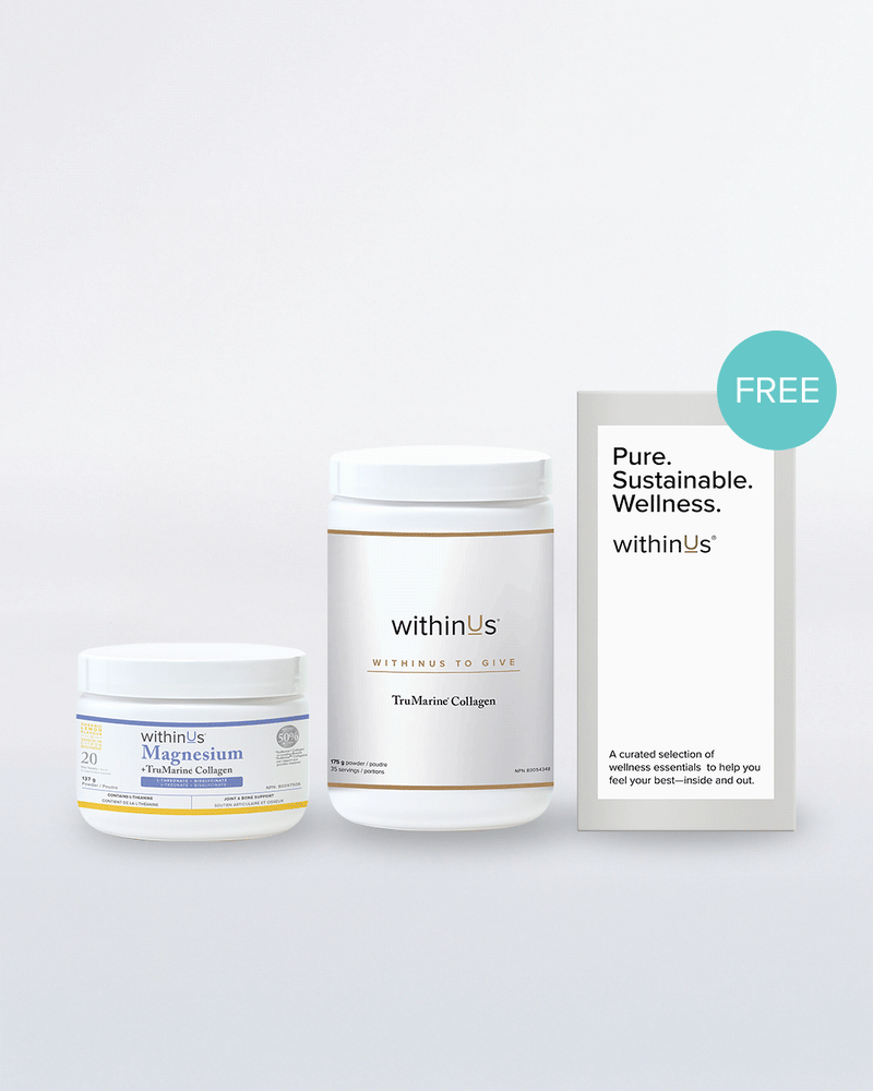 withinUs to Give Bundle: Magnesium L-Threonate + TruMarine® Collagen