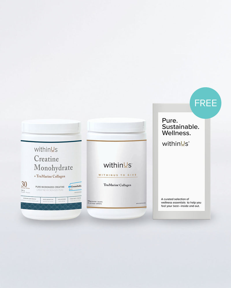 withinUs to Give Bundle: Creatine Monohydrate + TruMarine® Collagen