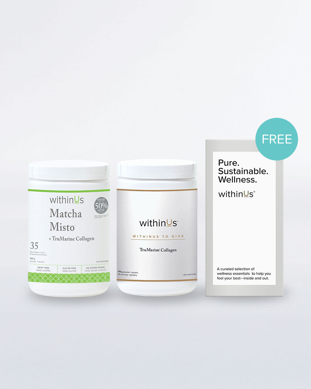withinUs to Give Bundle: Matcha Misto + TruMarine® Collagen