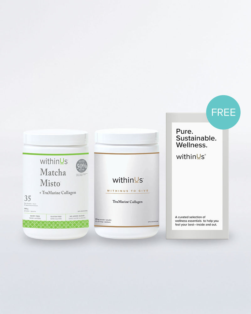 withinUs to Give Bundle: Matcha Misto + TruMarine® Collagen