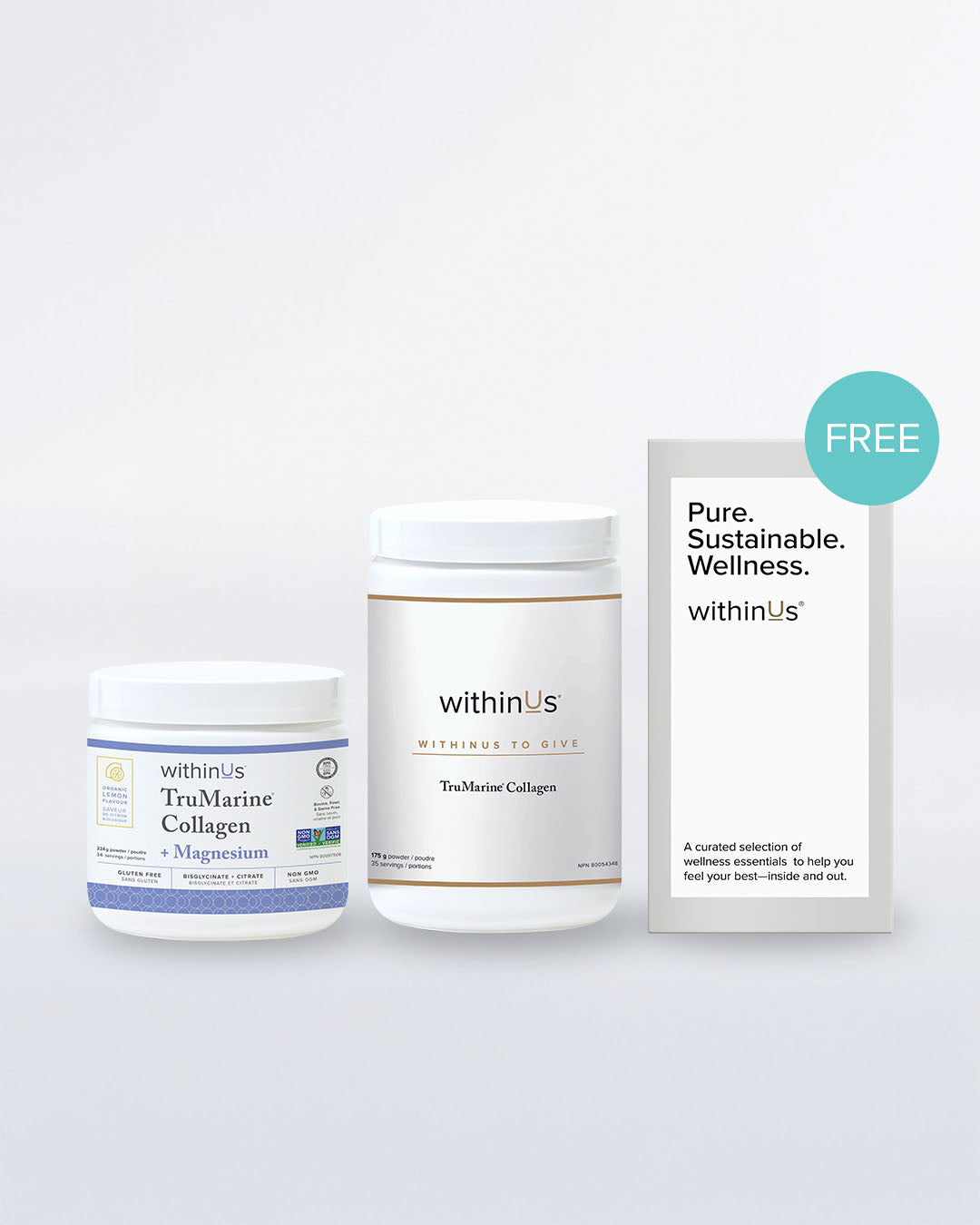 withinUs to Give Bundle: Magnesium Citrate + TruMarine® Collagen