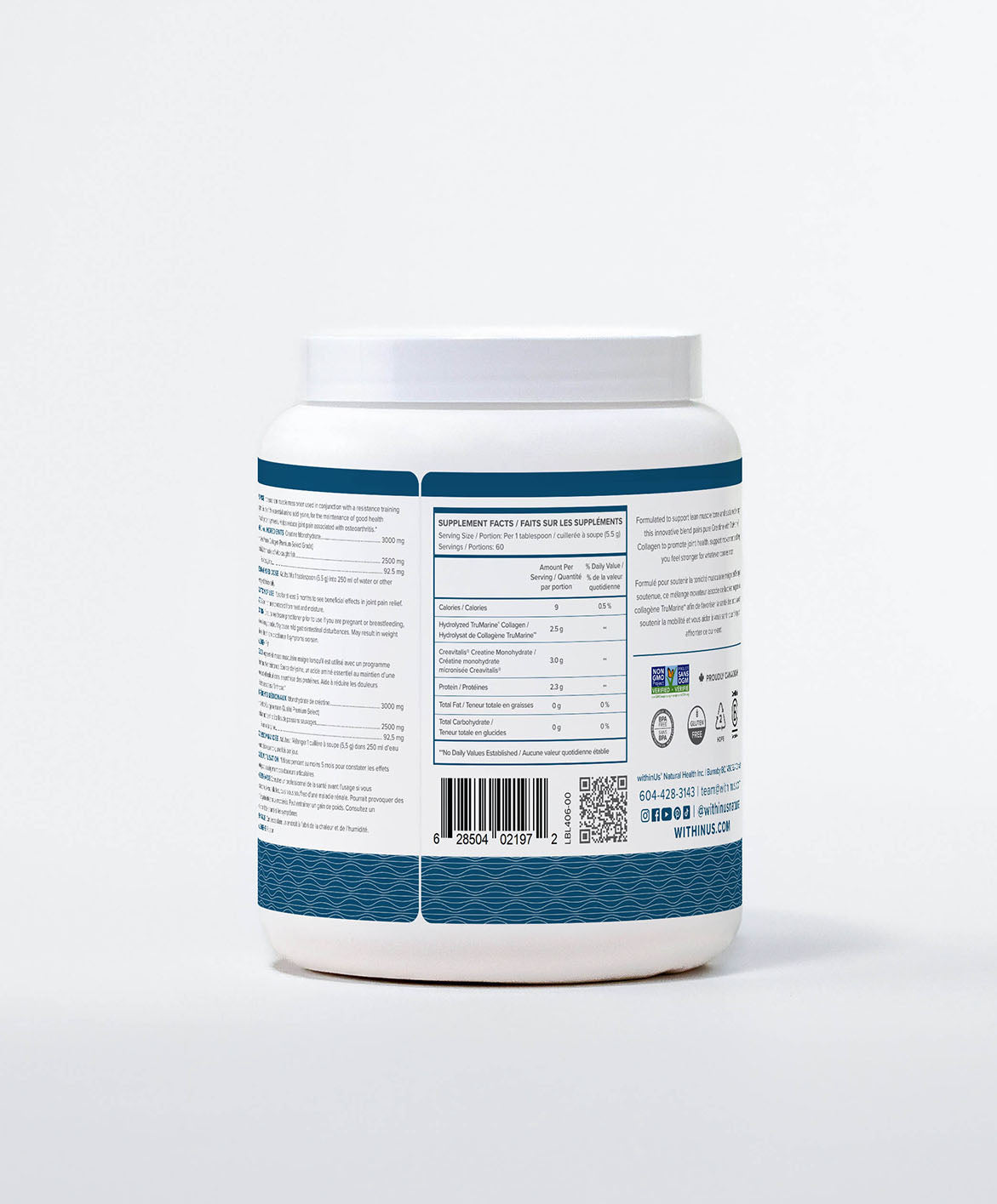 PRESALE OFFER Creatine Monohydrate + TruMarine® Collagen - 60-Servings (Subscription Only)