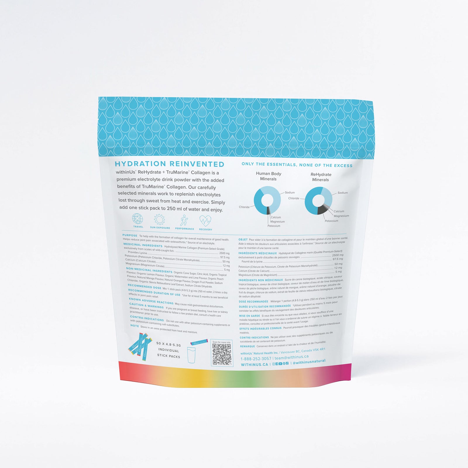 NEW ReHydrate + TruMarine® Collagen VARIETY PACK - 50 Stick Packs