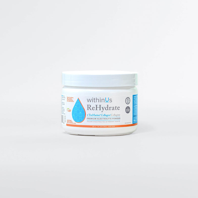 ReHydrate + TruMarine® Collagen Jar BLOOD ORANGE - 30 Servings