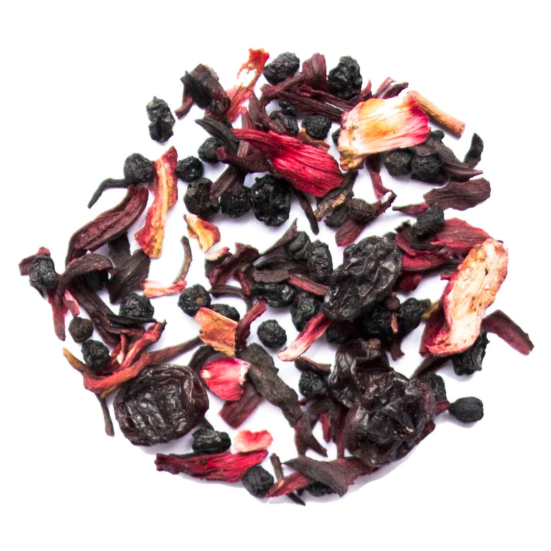 Organic Elderberry Hibiscus Herbal Tea - Pyramid Tea Bags