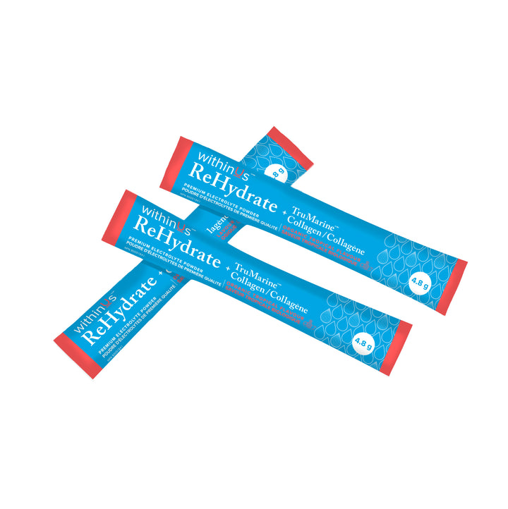ReHydrate + TruMarine® Collagen Box TROPICAL - 20 Stick Packs